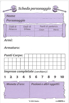 Maggiori informazioni su "HeroQuest: La Prima Luce - Scheda Personaggio [ITA]"